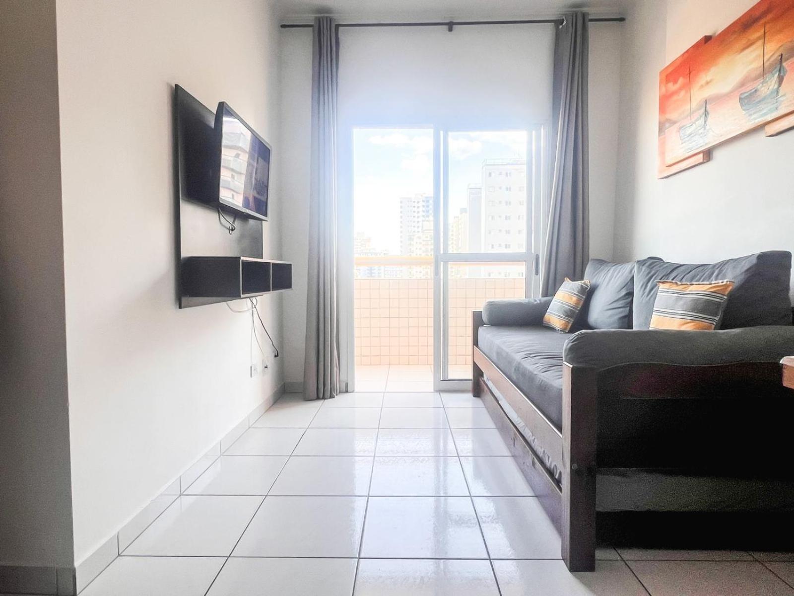 Apartmán Lindo Apto 300M Praia Da Ocian E Centro - Vista Mar- Varanda Sacada - Wi-Fi 300 Mbps - Vaga De Garagem - Acomoda Ate 6 Pessoas Praia Grande  Exteriér fotografie